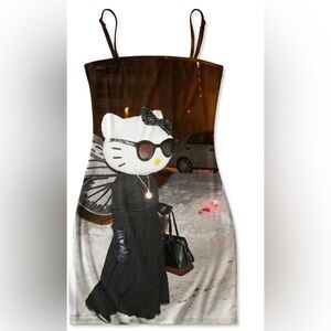 Cherry Kitten cherrykitten y2k dreamcore Hello Kitty printed bodycon dress M